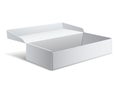 Cool Realistic White Package Cardboard Boxes Opened. Royalty Free Stock Photo