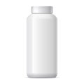 Cool Realistic White plastic bottle. Product Packing Cosmetic, medicine.