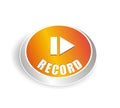 Cool recording button Royalty Free Stock Photo