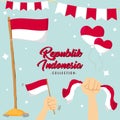 cool republic Indonesia vector design collection