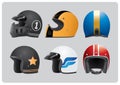 Cool retro custom helmets collection