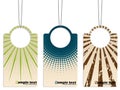 Cool retro design hanging label set