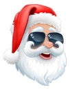 Cool Santa Claus Christmas Cartoon in Sunglasses Royalty Free Stock Photo