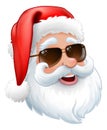 Cool Santa in Sunglasses Shades Christmas Cartoon Royalty Free Stock Photo
