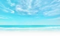 Cool sea background on horizon tropical sandy beach relaxing outdoors vacation Royalty Free Stock Photo