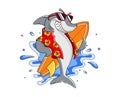 Cartoon Smiling Shark Royalty Free Stock Photo