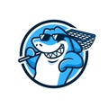 Cool Shark Mascot Design Vector