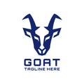 Sharp geometric modern goat head logo design Royalty Free Stock Photo