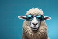cool sheep with sunglasses
