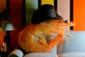 Cool Shrimp Top Hat Royalty Free Stock Photo