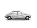 Cool silver vintage car - side view