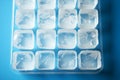 Cool simplicity close up of many ice cubes on white background Royalty Free Stock Photo