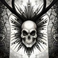 Cool skull art with lots of detail - ai generated image