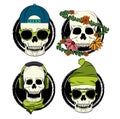 Cool skull print for tshirt