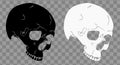 Cool Skulls SVG Vector Illustration Royalty Free Stock Photo