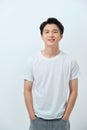 Cool smile face and pose of confidence Asian man