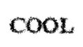 Cool smoke text effect white isolated background