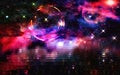 Cool Space Stars Planets Abstract Background