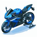 Cool sports motorbike, illustration in the form of an isometric object presented on a white background 5