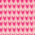 Cool strange hearts pattern. Bright Valentine's Day pattern with angels hearts