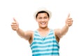 Cool student showing thumbs up Royalty Free Stock Photo