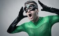 Cool superhero shouting out loud Royalty Free Stock Photo