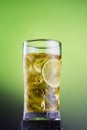 Cool tea with ice lemon lame Royalty Free Stock Photo