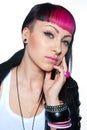 Cool teen girl with piercing Royalty Free Stock Photo