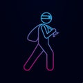 Cool thief nolan icon. Simple thin line, outline vector of male bag and luggage icons for ui and ux, website or mobile application Royalty Free Stock Photo
