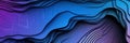 Futuristic paper art background with abstract layered cut outs representing digital circuits and data flows in cool