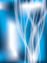 Cool transparent ribbons on blue background