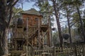 A cool treehouse in a forrest Royalty Free Stock Photo