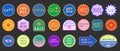 Cool Trendy Sale Promo Stickers Collection. Set of Special Offer Vintage Retro Patches Vector Design Royalty Free Stock Photo