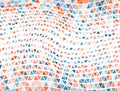 Cool triangles halftone texture. Fade triangular structure cover backdrop. Pixel