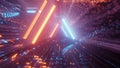 Cool triangular shaped futuristic sci-fi techno lights