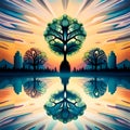 Cool and unusual tree - ai generated image