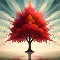 Cool and unusual tree - ai generated image