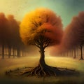 Cool and unusual tree - ai generated image