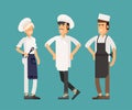 Cool vector flat design culinary and cuisine professionals.