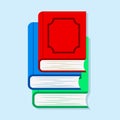 Cool vector flat design illustration on reading with abstract pi Royalty Free Stock Photo