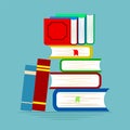 Cool vector flat design illustration on reading with abstract pi Royalty Free Stock Photo