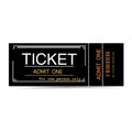 cool vector illustration Black and white ticket design Royalty Free Stock Photo