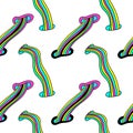 Cool Vector pattern with abstract figures on a neon white background Royalty Free Stock Photo