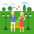 Cool vector pension retirement concept Royalty Free Stock Photo