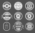 Cool vector vintage labes logo design elements, quality product, natural product, coffee label Royalty Free Stock Photo