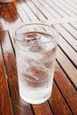 Cool water drink on table Royalty Free Stock Photo