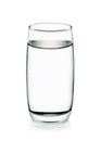 Cool water with glass isolated on the white background Royalty Free Stock Photo