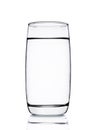Cool water with glass isolated on the white background Royalty Free Stock Photo