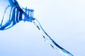 Cool Water Pouring from a Transparent Plastic Bottle Royalty Free Stock Photo