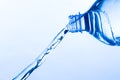 Cool Water Pouring from a Transparent Plastic Bottle Royalty Free Stock Photo
